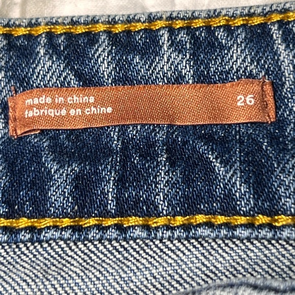 Anthropologie Pilcro The Vintage Straight Medium Wash Distressed Jeans Size 26 - Picture 7 of 11